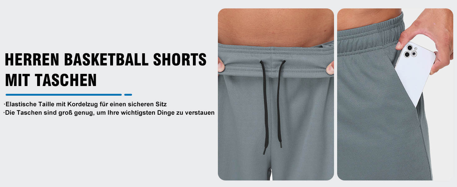 Шорти спортивні чоловічі літні швидка сушка. Короткі шорти для бігу, залу, баскетболу, джогінгу з кишенями. Чорний/Чорний/Темно-сірий/Морська хвиля/Світло-сірий