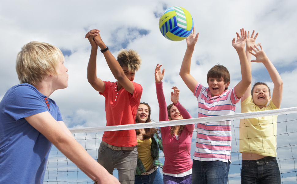 Волейбольний м'яч Fantecia, розмір 5. М'який волейбольний м'яч для пляжу, залу, басейну, парку. Підходить для тренувань, початківців, юнаків та дорослих.