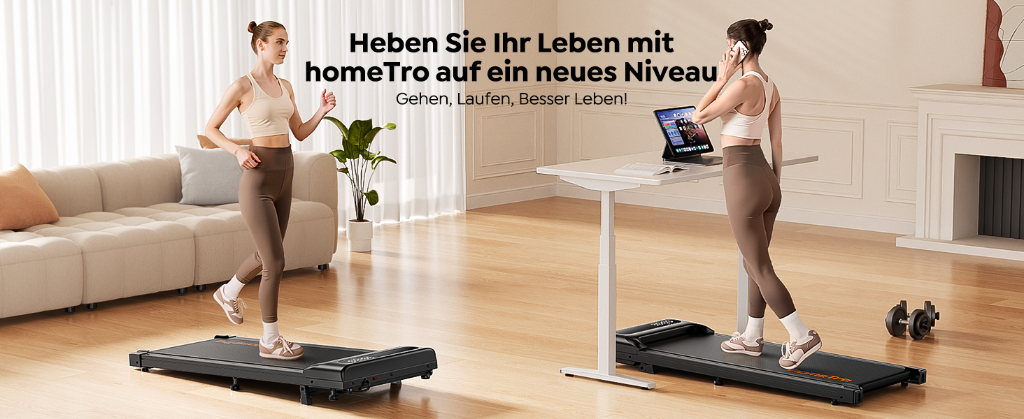 Walking Pad з нахилом 9% - компактне бігове полотно 1-8 км/год, портативне та легке у переміщенні, керування через APP та пульт дистанційного керування (з функцією паузи), без монтажу, економія місця, з LED-дисплеєм - для офісу та дому, Black Walking Pad з нахилом