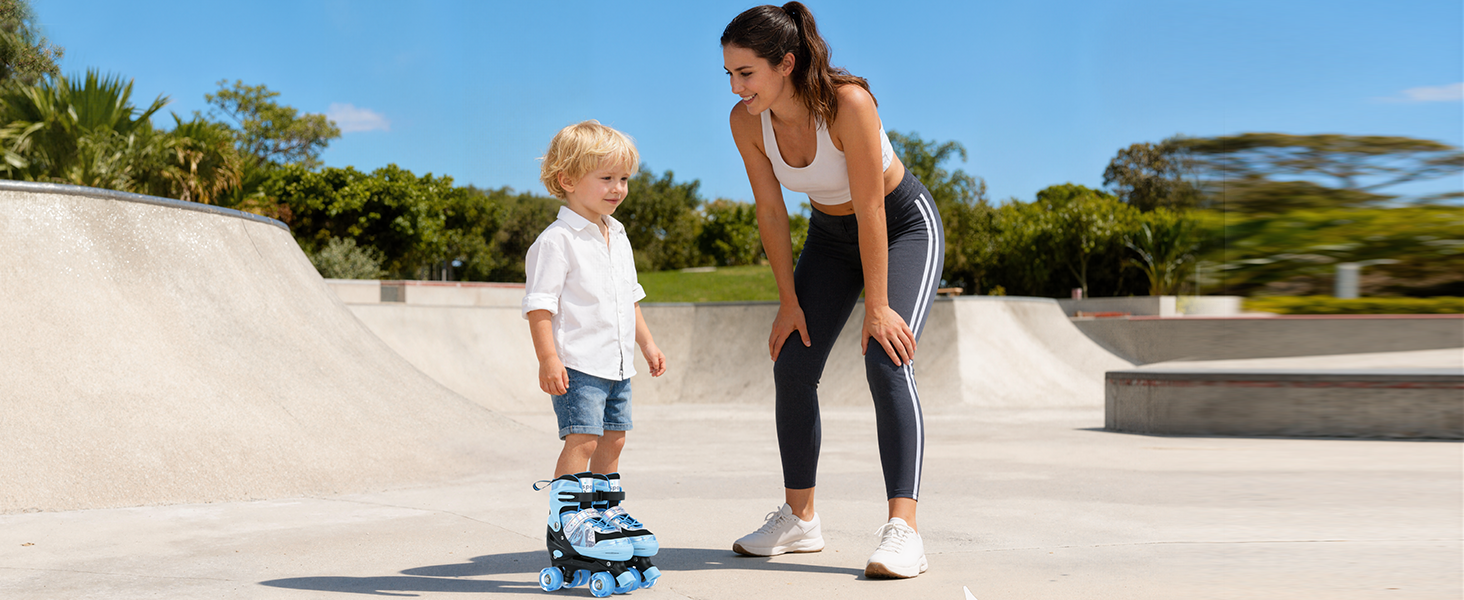Роликові ковзани TOMSHOO для дітей, регульовані, для дівчаток та хлопчиків, підходять для початківців, зручні та дихаючі, ідеальні для подарунка на Новий рік або день народження