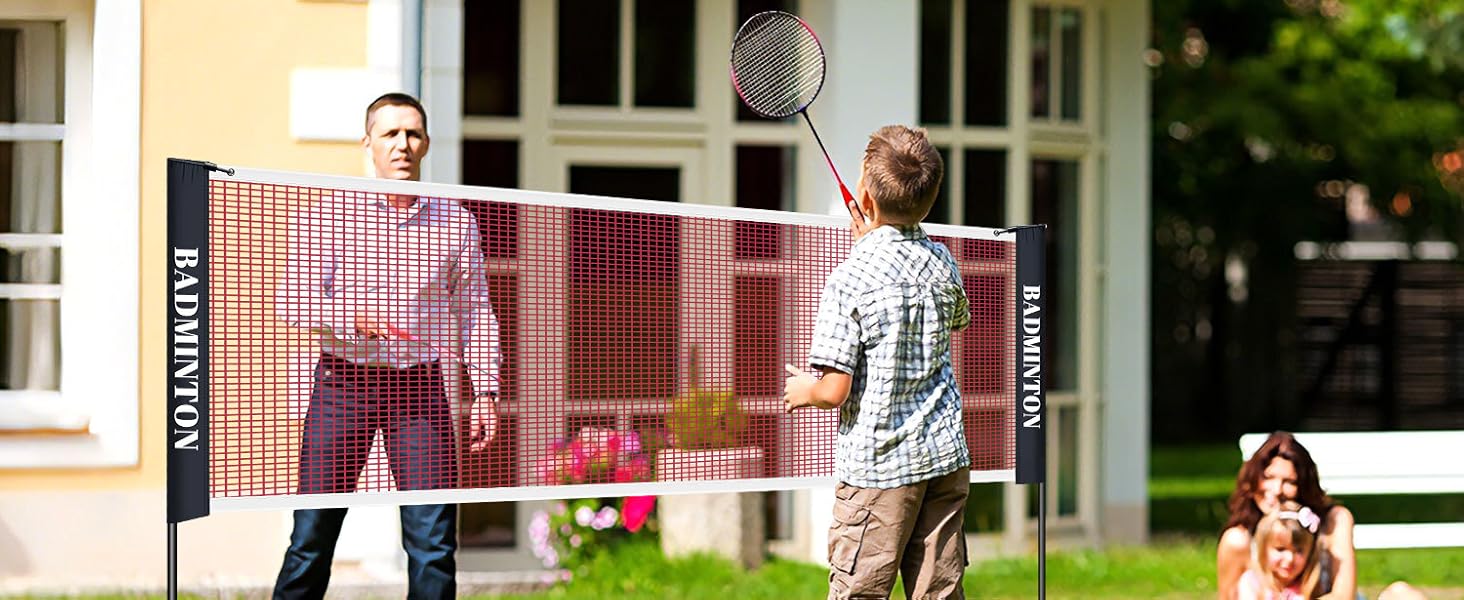 Мережа волейбольна / бадмінтонна з регульованою висотою, складана, для вулиці, з сумкою 310 см