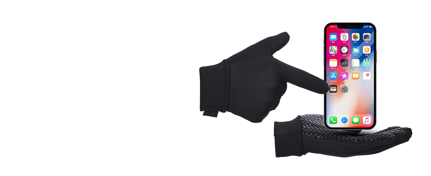 Дитячі зимові рукавички EEFOW з екраном: термо рукавички з флісу для велосипеда, бігу та прогулянок (для хлопчиків та дівчаток 4-12 років, чорний та синій, чорний та червоний)