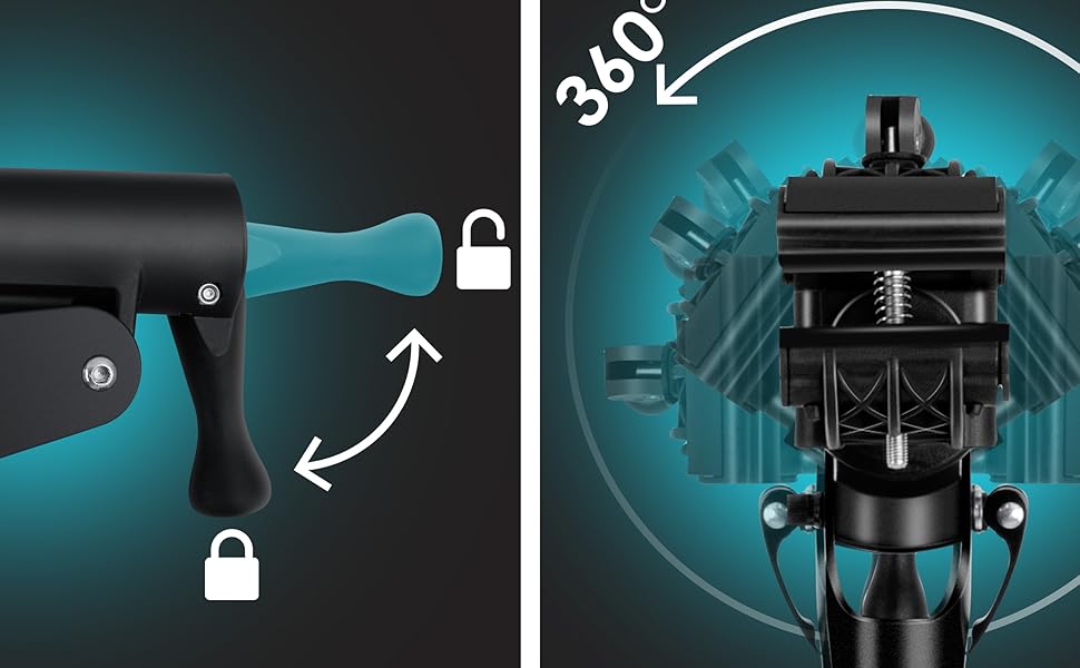 Підставка для велосипедів KESSER® Profi Alu: Ремонт, обслуговування, 360° обертання. Підходить для гірських, електровелосипедів та звичайних велосипедів. В комплекті сумка, набір для ремонту та магнітний органайзер для інструментів.