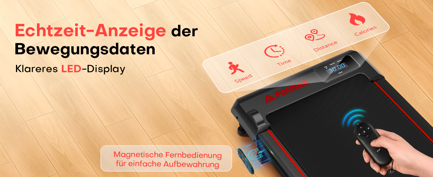 Бігова доріжка Walking Pad для дому з нахилом 9%, швидкість 1-10 км/год, потужність 2.5HP, LED-дисплеєм, дистанційним керуванням та 12 програмами, амортизація, до 150 кг, чорно-червона