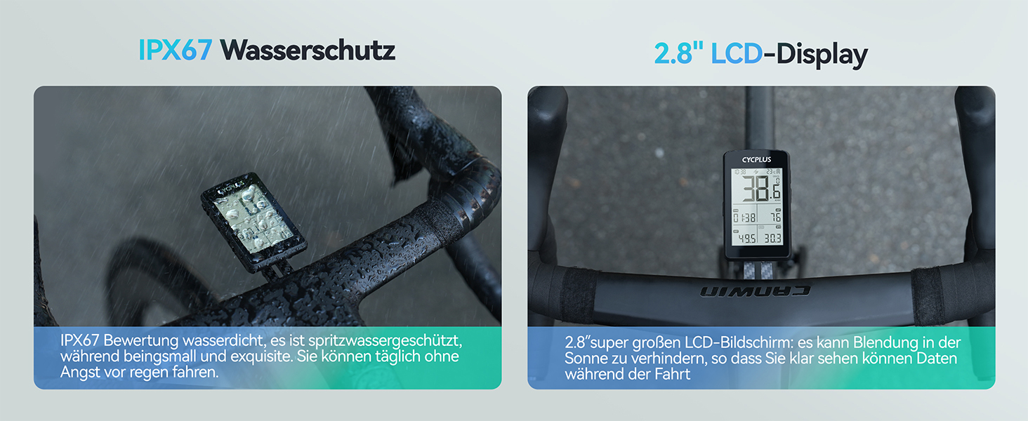 Велокомп'ютер CYCPLUS GPS ANT+ Bluetooth 5.0, 2.8