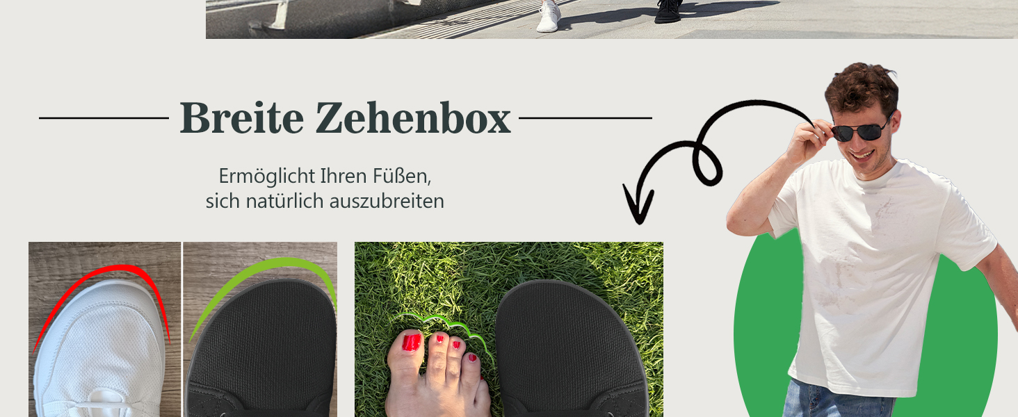 В'язані босижні черевики SAGUARO Unisex з широкою переднячкою та нульовим перепадом п'яти, Luck Ⅰ, розмір 36-48, чорний