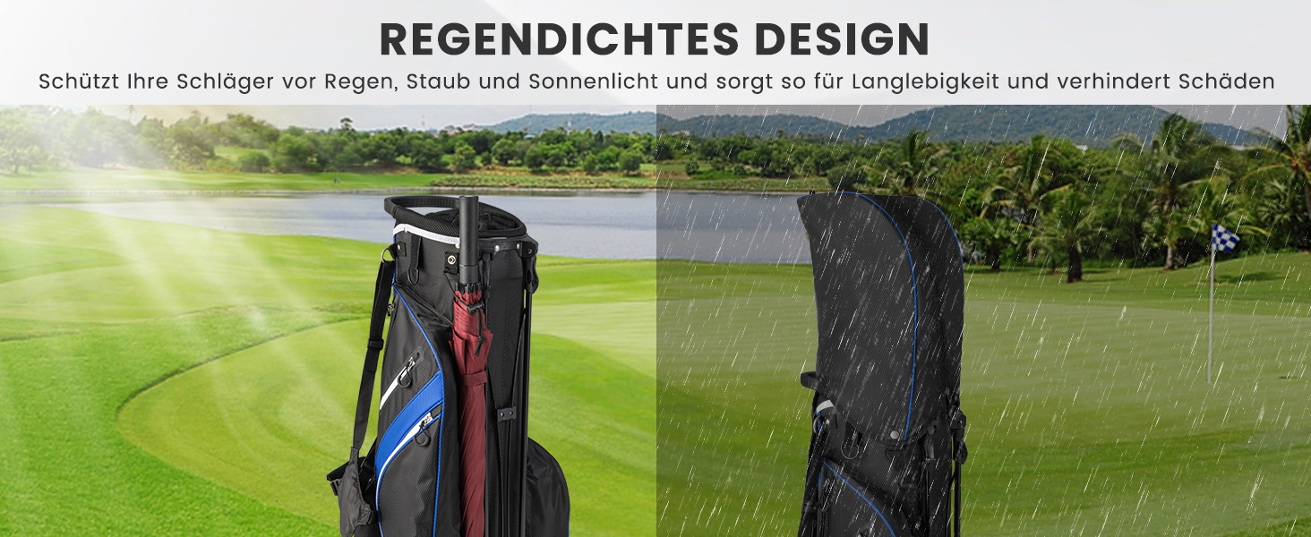 Сумка для гольфу COSTWAY з 6, 8 або 14 відділеннями, сталева, легка, портативна сіра для чоловіків та жінок