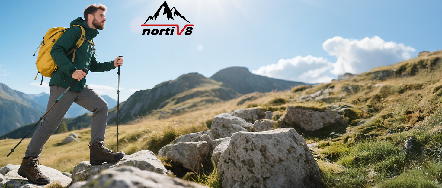 Чоловічі трекінгові черевики NORTIV 8, водонепроникні, чорні (41.5 EU)