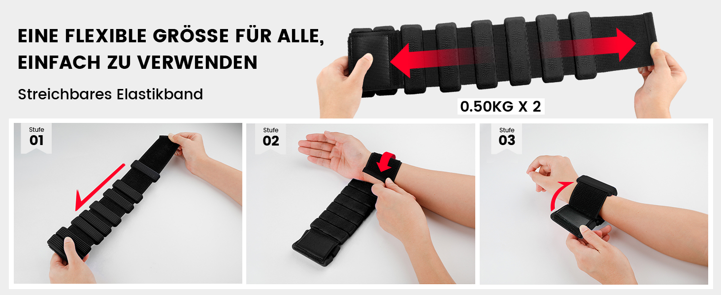 Ваги для ніг та рук, регульовані | Набір 2 шт (1 кг пара, 0,5 кг кожний) | Силіконові ваги на зап'ястя для жінок | Йога, Пілатес, танці, балет, біг, плавання, кардіо, чорний