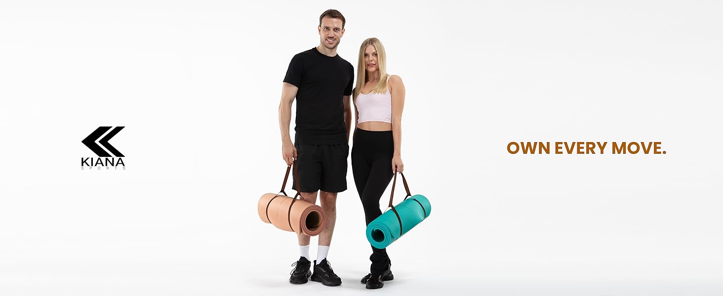 Йога мат для занять йогою, пілатесом та силовим тренуванням - німецької розробки, з неслизькою поверхнею та захистом суглобів, 2 товщини (1,0 та 1,5 см), м'яка спортивна килимок для гімнастики, туркіс