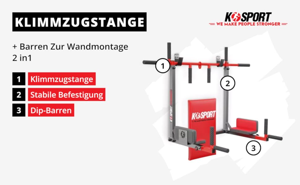 Кріплення для турніків та віджимань K-Sport на стіну, до 150 кг, з електронною книгою