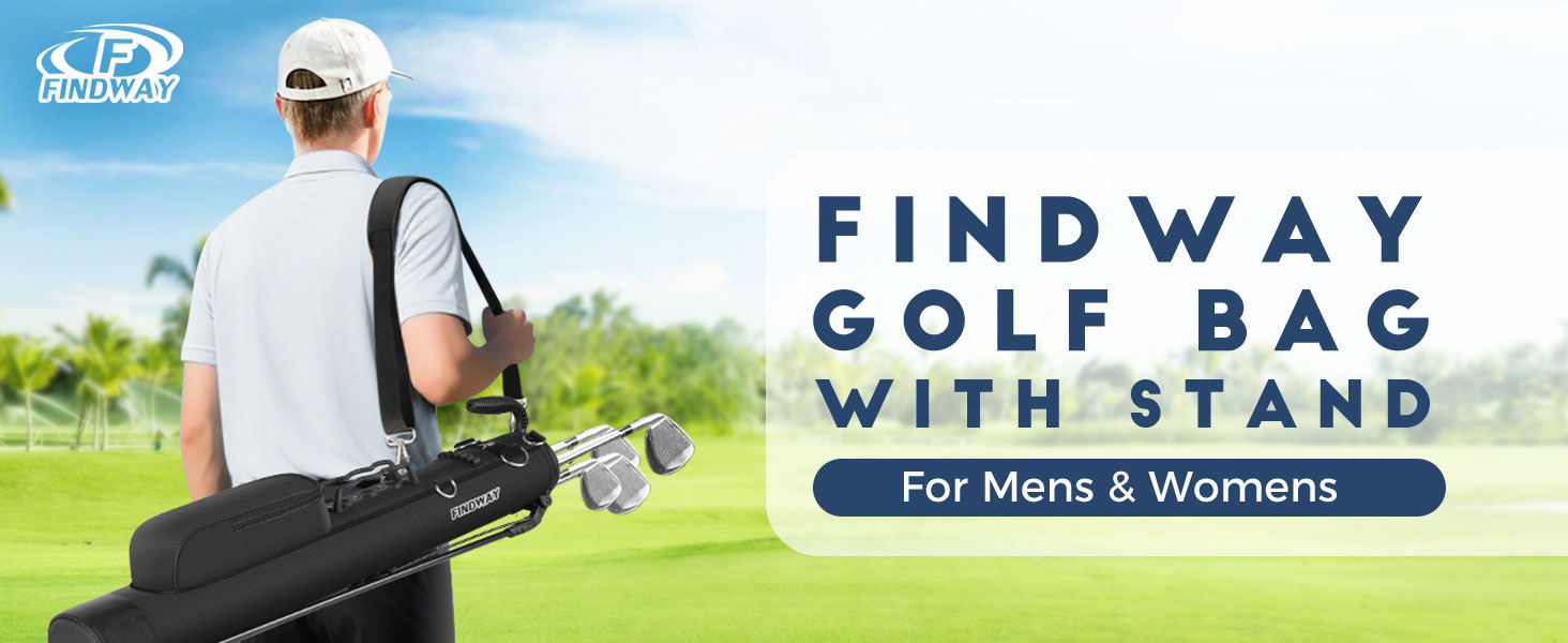 Сумка для гольфу Findway: стійка, легка, для тренувань та гри, 80 см, A1-BK