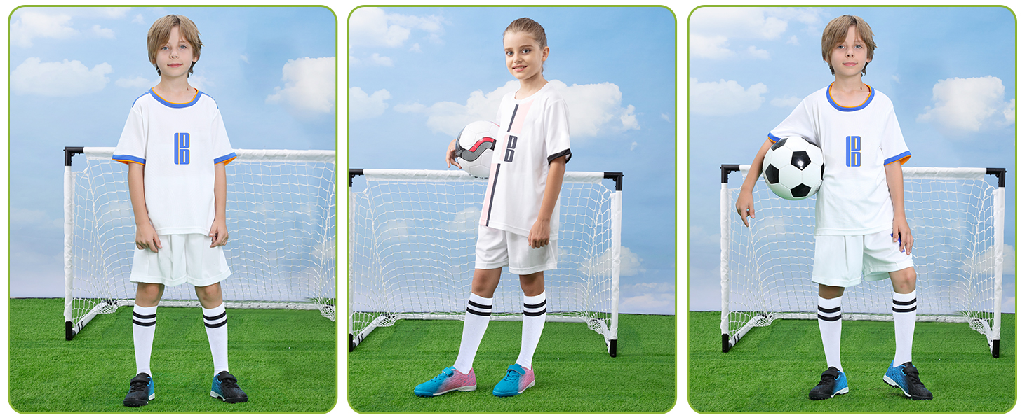 Дитячі футбольні бутси JABASIC для штучного покриття, для хлопчиків та дівчаток, розмір EU 25, кольори: морський, лимонний, помаранчевий, блакитний