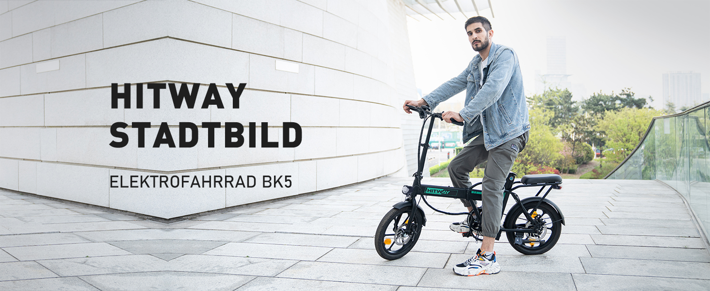 Електровелосипед складаний HITWAY E-Bike 250Вт 25км/год 35-70км 16" Black