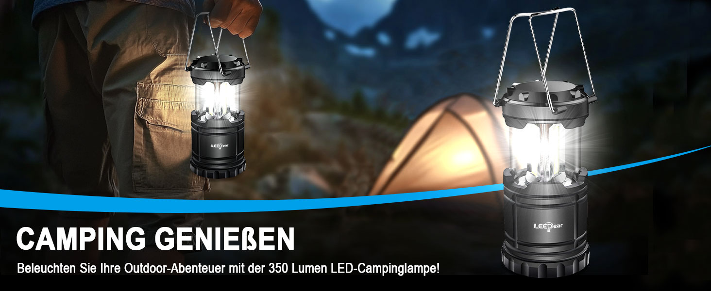 LED кемпінговий ліхтар на батарейках, портативна ультраяскрава лампа, складаний ліхтар для кемпінгу, набір для виживання, для походів, надзвичайні ситуації, 2 шт.