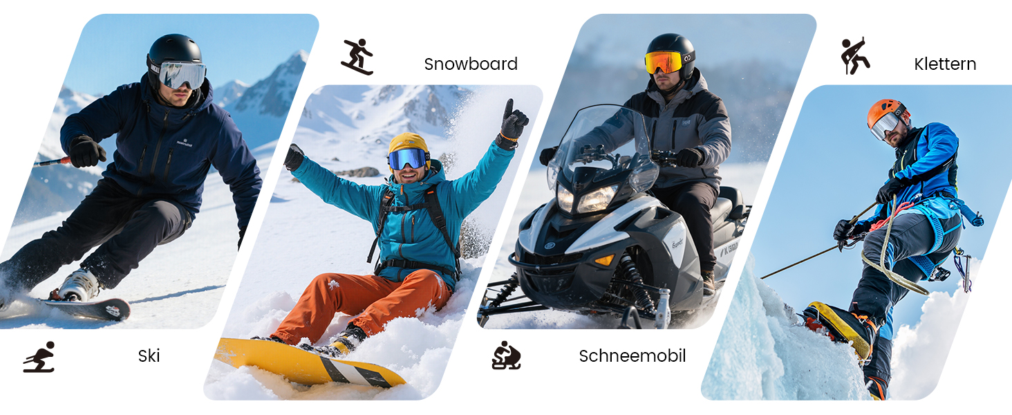 Ламiкалл Скi-окуляри для жінок, сноуборд окуляри для чоловіків - [Патентна антизапаржувальна технологія] Дзеркальні скі-окуляри для носіїв окулярів, захисні окуляри для сноуборду Ultra HD, снігові окуляри UV400 з захистом від відблисків - чорна рамка - сріблясте скло (VLT: 8%)