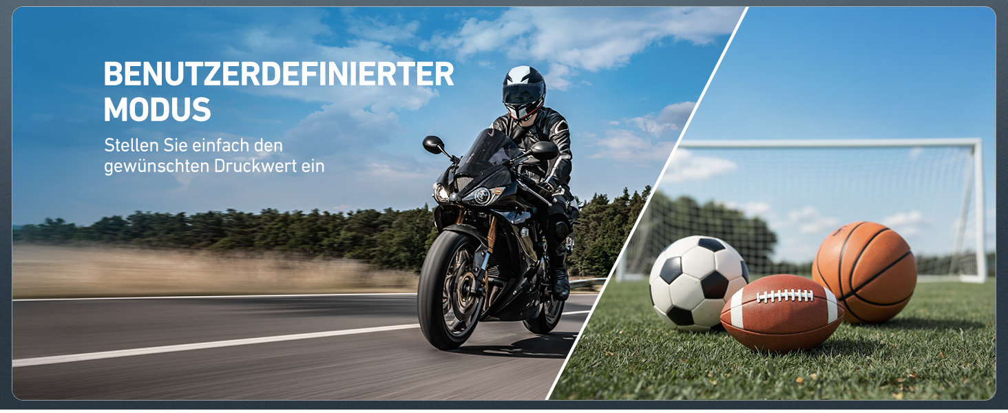 AstroAI Електрична велосипедна помпа, 150 PSI, портативна, акумуляторна, універсальна, для всіх типів велосипедів, з високопродукним мотором, перезаряджається, для міських, шосейних та гірських велосипедів, помаранчевого кольору