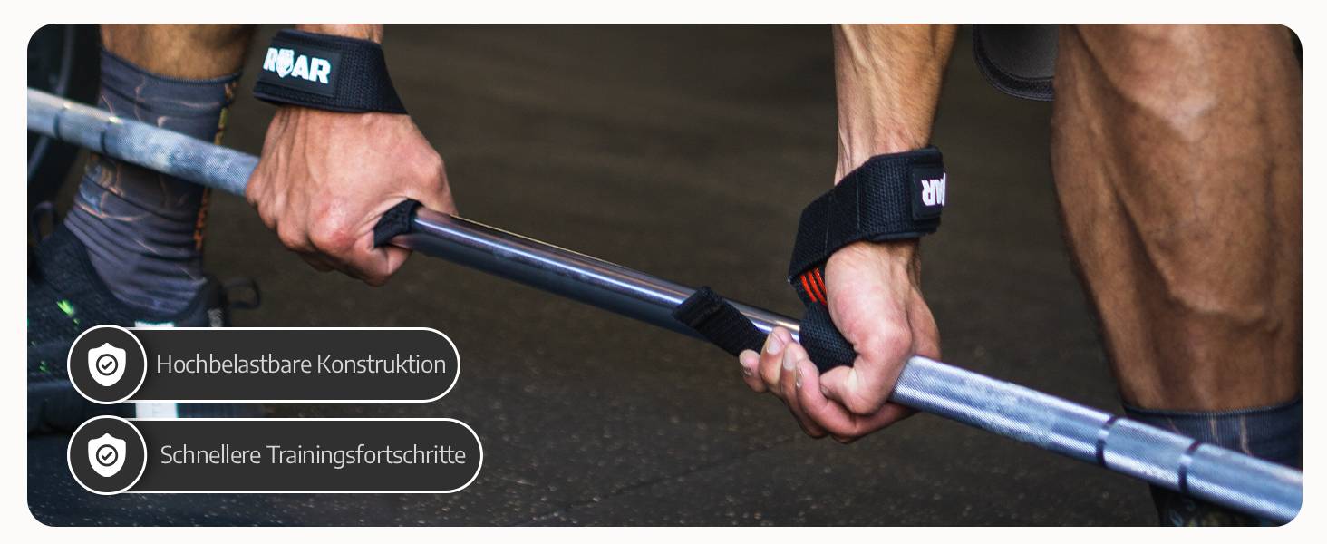 Roar® гучномовні ремені для силових тренувань, бодібілдингу, фітнесу - ремені для підйому штанги - для жінок та чоловіків сірого кольору