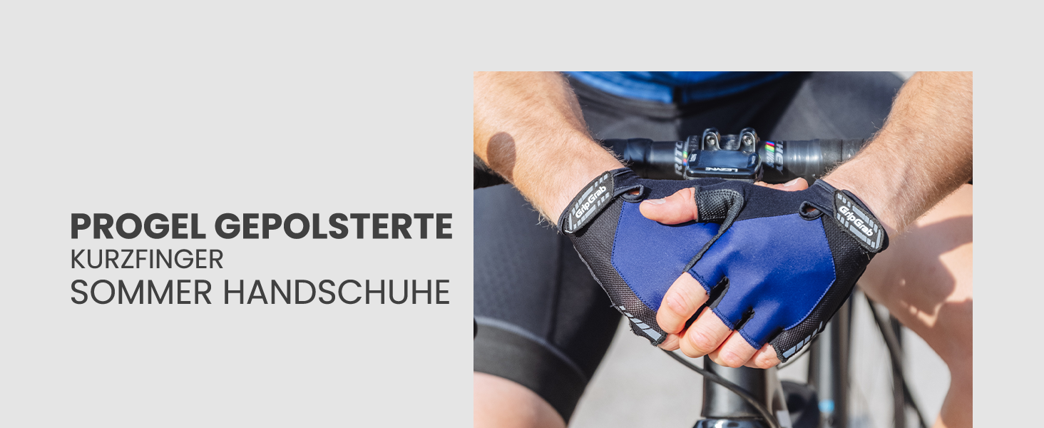 Велосипедні рукавички GripGrab ProGe 4mm DoctorGe для їзди літом (XL, Navy Blue)