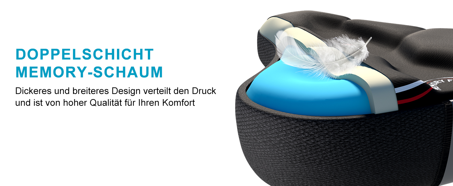 Покриття на велосипедний сідло з двошаровою піною Memory Foam, ергономічне крісло для велосипеда, для жінок та чоловіків. Підходить для більшості велосипедів. Перед покупкою виміряйте сідло. YG57