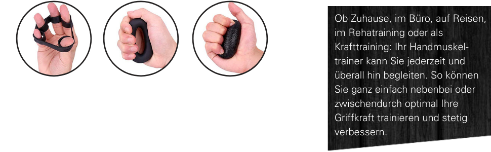 ALPHASKIN Premium Handtrainer: Тренажер для рук та пальців | Набір 2 та 5 шт. | Підвищена сила хвата | Тренування зап'ястя та пальців