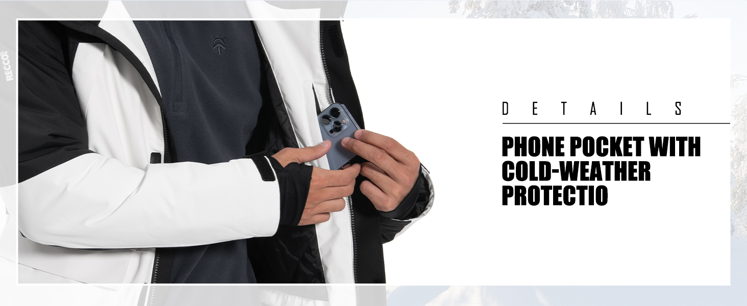 Чоловіча гірськолижна куртка Pioneer Camp з RECCO® (водонепроникна, вітрозахисна, зимова, чорно-біла, XXL)