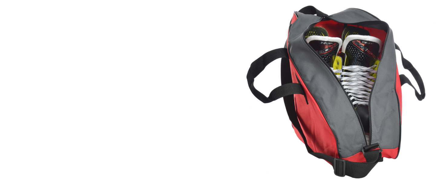 Сумка для ковзанів BASE Skatebag - зелено-червона з ручками та регульованим ременем