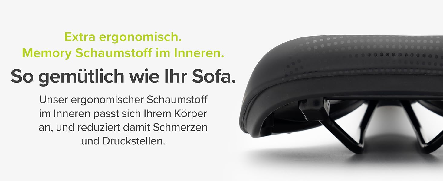 VELMIA Велосипедне сідло 100% Водонепроникне, безшовне та ергономічне - комфортне сідло для чоловіків та жінок, ідеальне для електровелосипедів, трекінгу та міських поїздок, а також гірських велосипедів
