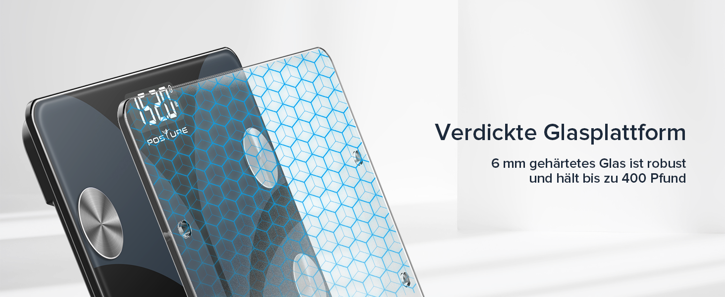 Ваги для тіла Posture з вимірюванням жиру, цифрові, 13 показників, шкала ваги з моніторингом BMI, синхронізація з додатками, до 180 кг