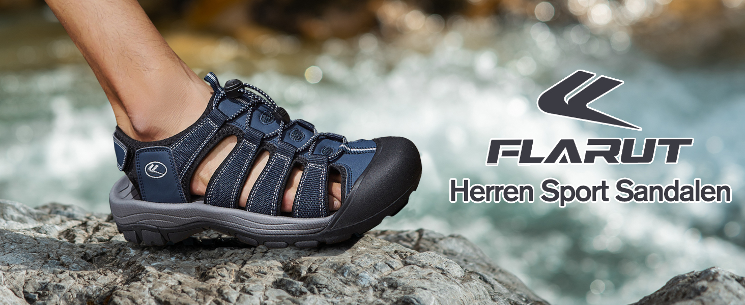 Чоловічі сандалі FLARUT літні трекінгові спортивні закритим носком, зелені 43 EU