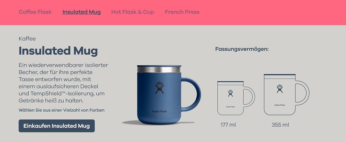 Термос Hydro Flask 473 мл з вакуумною ізоляцією зі сталі нержавіюючої, герметична кришка Flex Sip, для кави та напоїв, колір Agave