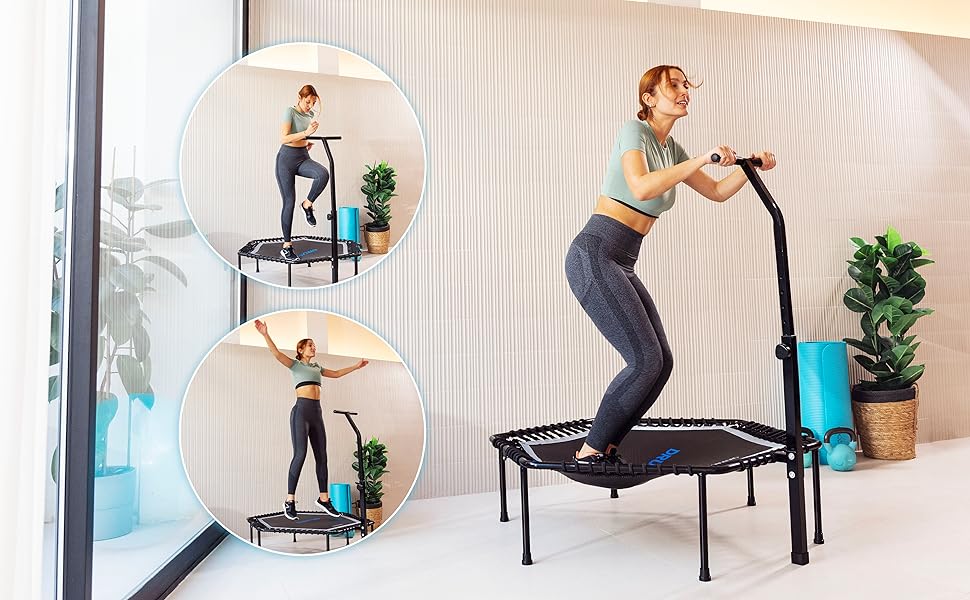 Трамплін Cecotec Drumfit Jump для дорослих, Ø 92-127 см, знімний та складаний. Макс. вага 100 кг