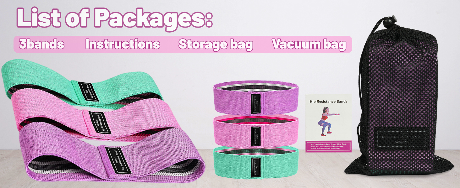 Фітнес-гумки для стегон Flintronic, набір фітнес-гумок, стрічки опору для стегон, гумки для йоги, фітнесу, силових тренувань, A-фіолетовий+рожевий+синій