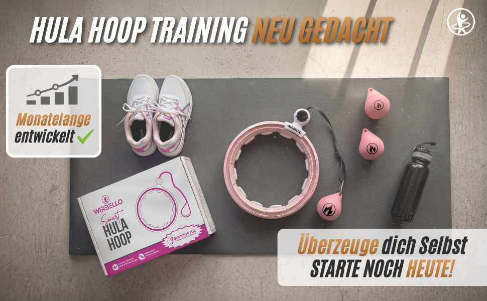 Розумний хулахуп для схуднення з обтяжувачами, 78-110 см, рожевий - фітнес-обруч для жінок