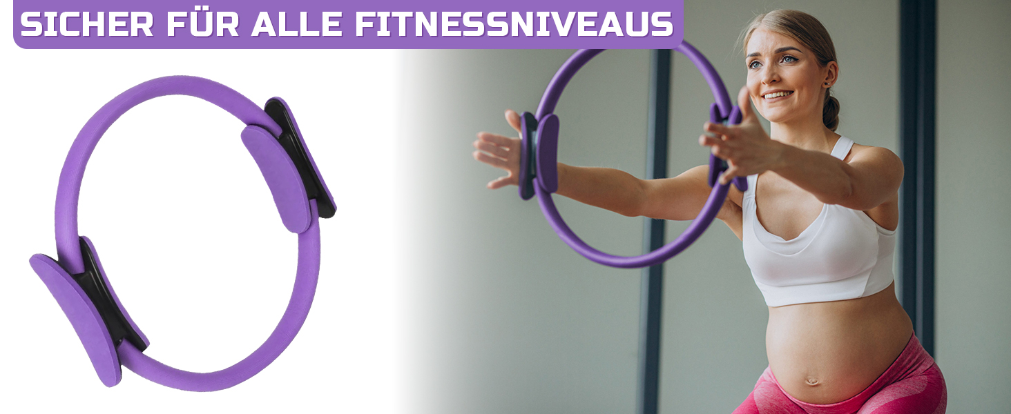 Набір для пілатесу вдома, 5 шт: кільце для пілатесу 38 см та фітбол для ніг, рук та стегон, для схуднення