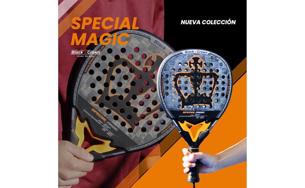 Чорна Корона Special Magic: ракетка для падел-тенісу, срібна, 362г, нова