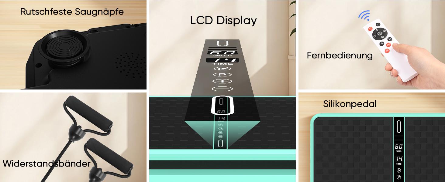 Вібраційна платформа для дому 2025: тренажер для схуднення та нарощування м'язів. Вібраційний тренажер для всього тіла, 99 рівнів інтенсивності, 58 см, до 150 кг