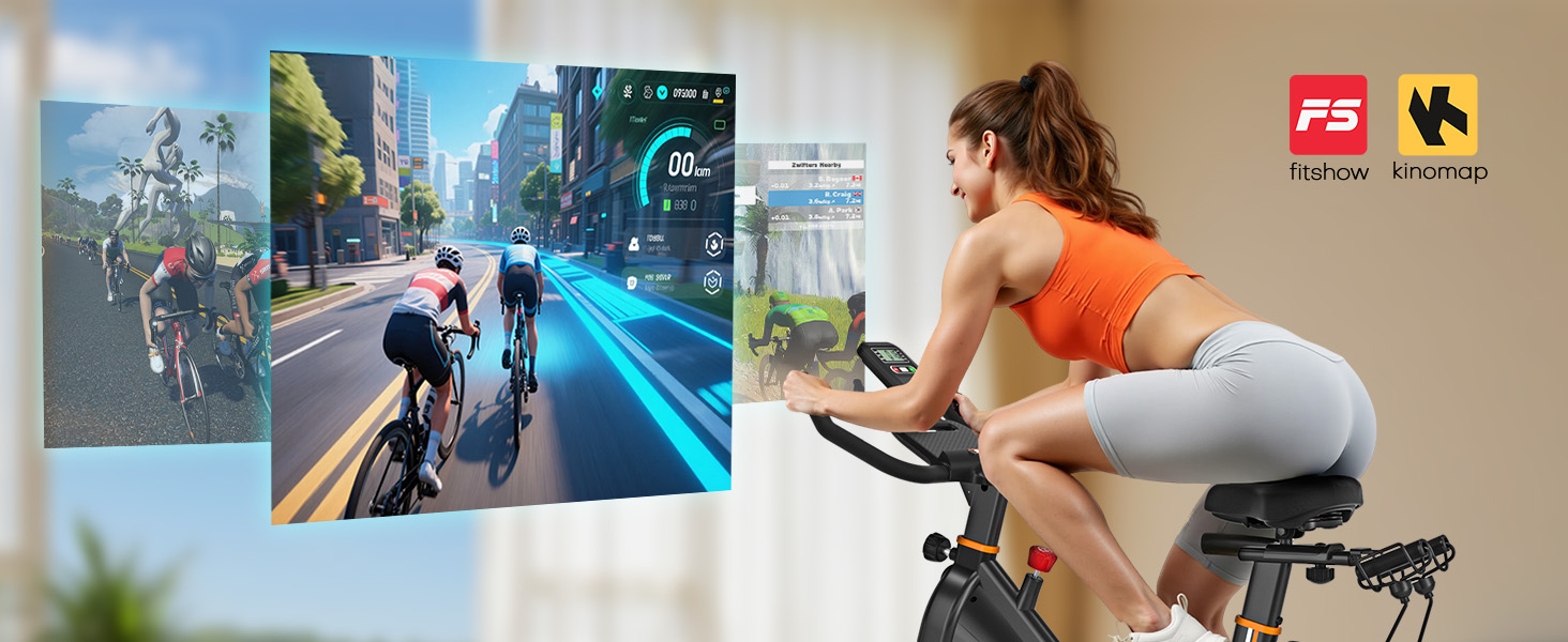 Велотренажер DMASUN: Тихий ергометр для дому з регулюванням опору, дисплеєм та підставкою для планшета. Ідеальний для кардіотренувань в приміщенні. Максимальне навантаження: 160 кг, колір - помаранчевий.