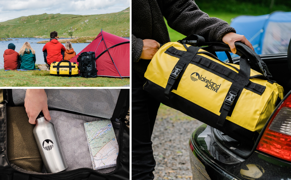 Спортивна сумка та рюкзак Lakeland Active Ullswater, 40 л, чорний, водонепроникний, суха сумка