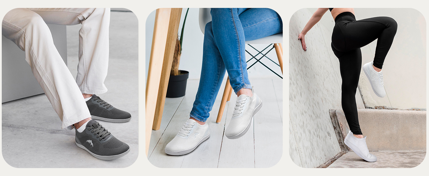 Взуття для ходьби без шкарпеток WateLves: чоловічі та жіночі мінімалістичні трейлранні кросівки, легкі, дихаючі, для фітнесу, 41 EU, чорний