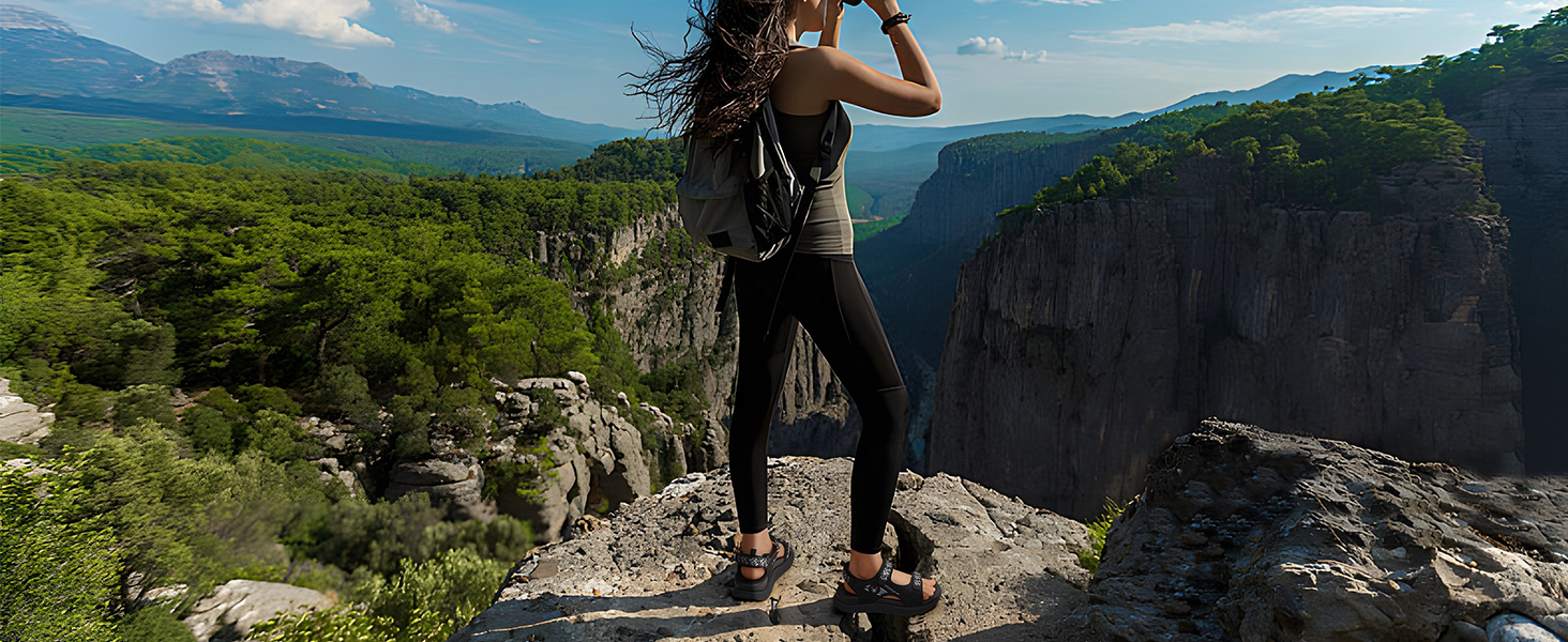 Жіночі трекінгові сандалії KuaiLu: зручні, ортопедичні, для туризму та відпочинку на природі. Легкі, з регульованою застібкою-липучкою, для літа, підходить при фасціїтісу. Колір: бежевий, розмір 39 EU.