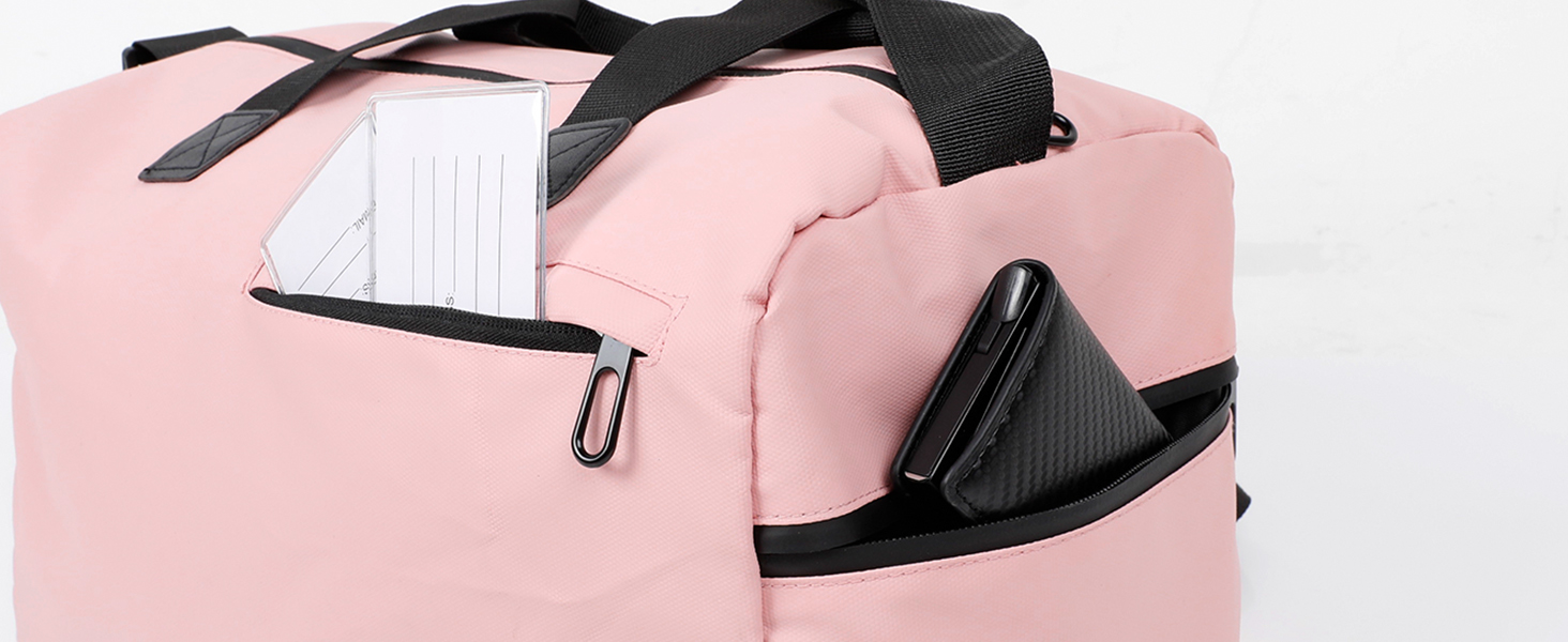 Спортивна сумка Romon для подорожей та тренувань з відділенням для взуття та мокрих речей (39 x 23 x 22 см, Рожева)