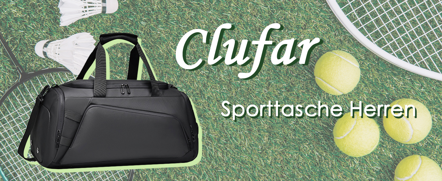 Чоловіча спортивна сумка Clufar 40л з відділенням для взуття та вологих речей, сіра дорожня та тренувальна сумка-рюкзак для залу, футболу, басейну, сауни
