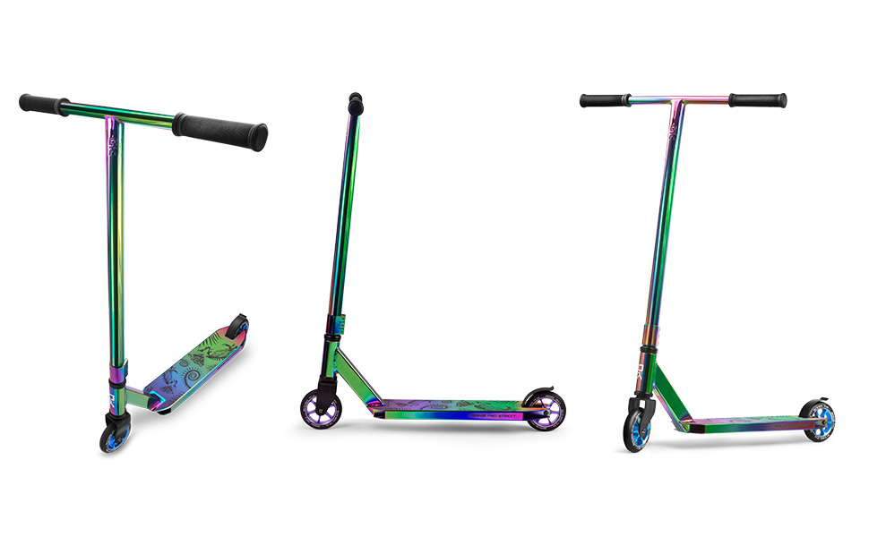 Трюковий самокат SOKE PRO Street Neo Chrome Kick Scooter з кульковим підшипником ABEC 9 Самокат Скутер для дорослих та дітей SOKE