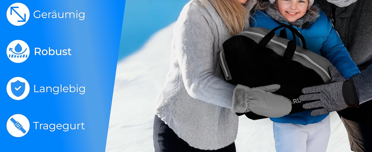 Сумка для ковзанів STYNGARD Montreal: для фігурного катання та інлайнів, чорно-біла, міцна