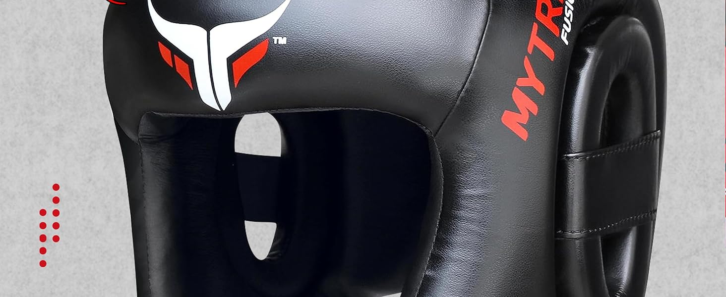 Захист голови Mytra Fusion для боксу, MMA, Муай Тай, Карате. Розміри L-XL, чорний