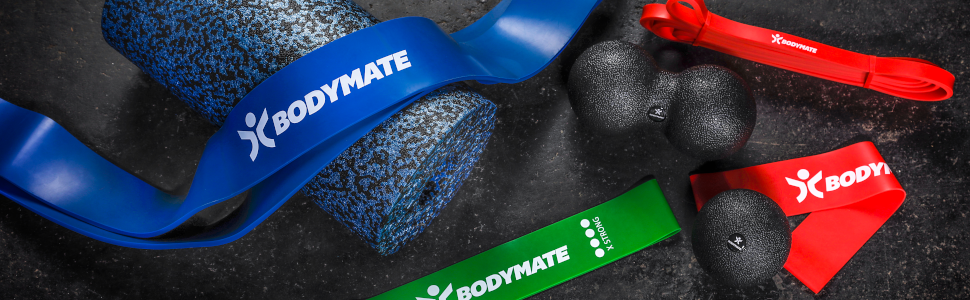 Фітнес-гумка BODYMATE 208 см, еластична стрічка опору з натурального латексу, тренує силу, витривалість, координацію, гнучкість і багато іншого, для початківців і професіоналів 5. X-STRONG-BLUE 6,2 см (опір 28-80 КГ)