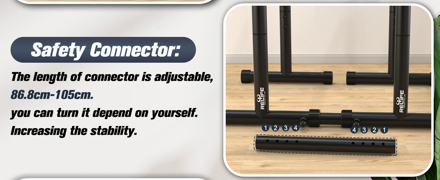 RELIFE Станція для віджимань та підтягувань, регульована висота, чорний - обладнання для калістеніки