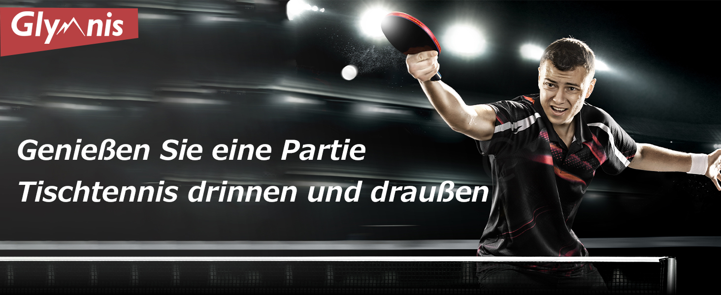 Набір для пінг-понгу Glymnis: 2 ракетки, 4 м'ячі, сумка. Підходить для початківців, сімей та професіоналів