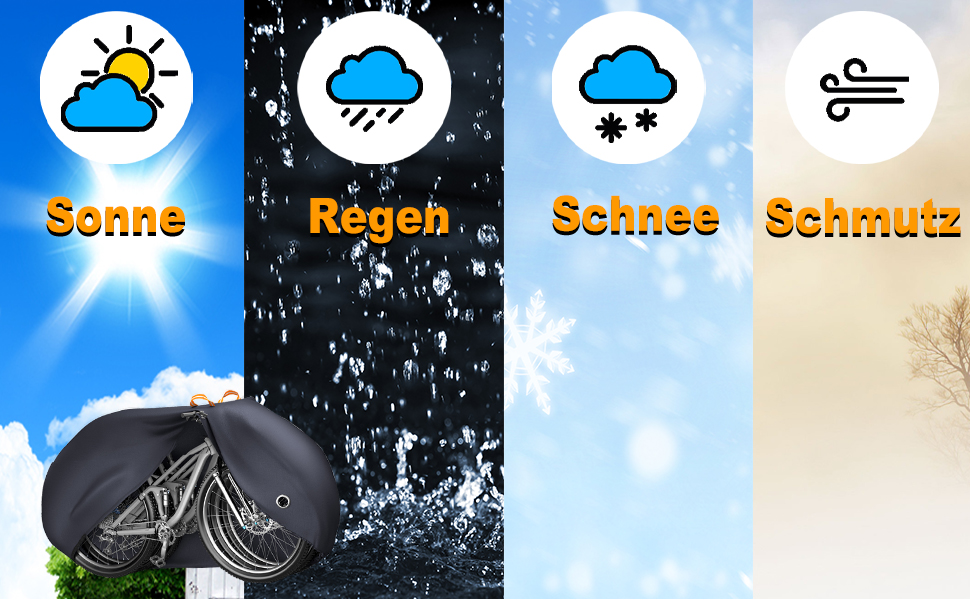 Водонепроникний чохол для велосипеда Emersa 600D Oxford, 180x70x110 см, для 1 велосипеда, темно-синій